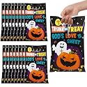 Panelee 50 Pcs Trunk or Treat Halloween Plastic Goody Bags with Handles