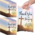 Panelee 50 Pcs Welcome to Our Church Plastic Goody Bags with Handles