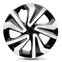 CAR Wheel Cap/Wheel Cover Corona Degine with Rings Sporty Looks for Car Multi Color Universal Model Press Fitting Rims (Set of 4 Pieces) (14 INCH, Corona A)