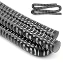 Pangda 2" x 10ft Air Duct Hose Cooling Air Ducting, Silicone Flexible Brake Induction Intake Pipe High Heat Brake Exhaust Hose for Dryer System (Black)