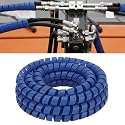 Pangda 25Ft Hydraulic Hose Protector 1/2 Inch Spiral Hose Wrap Cover Blue
