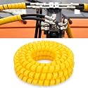Pangda 25Ft Hydraulic Hose Protector 2 Inch Spiral Hose Wrap Cover Yellow