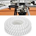 Pangda 25Ft Hydraulic Hose Protector 3/4 Inch Spiral Hose Wrap Cover Clear