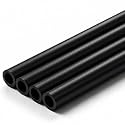 Pangda 4 Pcs Carbon Fiber Rod 12 x 8 x 1000mm Rod Black Round 12mm Hollow Matte Pole Tubing for Rc Airplane Repair DIY Craft Kite Model Remote-Controlled Airplanes Drones Project