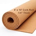 Pangda 4ft x 10ft Multi-Purpose Cork Roll, 1/4" Thick Cork Sheet for DIY