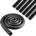 Pangda 6 Pcs Foam Pipe Insulation 6 ft 1 Inch Id, Black Tube for HVAC