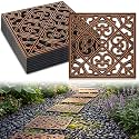 Pangda 8 Pcs Rubber Stepping Stones Outdoor, Copper, Cross