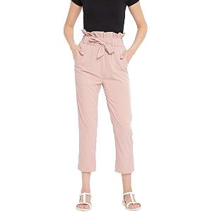 PANIT Solid Rose Gold Colour Pleated elsticated