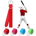 Panitay Youth Baseball/Softball Belt PU Leather Elastic Adjustable Uniform Belt Waist Belt for Boys Girls Youth