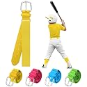 Panitay Youth Baseball/Softball Belt PU Leather Elastic Adjustable Uniform Belt Waist Belt for Boys Girls Youth