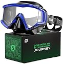 Pano 3 Scuba Diving Mask, Tempered Glass Snorkel Mask Three-Window Scuba Mask No-Leak Dive Mask Silicone Skirt Diving Mask for Snorkeling and Scuba Use