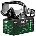 Pano 3 Scuba Diving Mask, Tempered Glass Snorkel Mask Three-Window Scuba Mask No-Leak Dive Mask Silicone Skirt Diving Mask for Snorkeling and Scuba Use