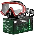 Pano 3 Scuba Diving Mask, Tempered Glass Snorkel Mask Three-Window Scuba Mask No-Leak Dive Mask Silicone Skirt Diving Mask for Snorkeling and Scuba Use