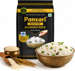 pansari 2-years aged long grain premium quality signature basmati ricebiryani rice pulav rice- 5kg pack basmati rice long grain raw 5 kg