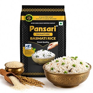 pansari signature basmati rice 5-kg - long grain aromatic amp fortified with iron vitamin a b1 b2 b3 b12-5kg pack - ideal for biryani pulao and everyday meals