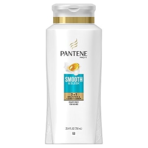 pantene pro-v medium-thick hair solutions frizzy to smooth 2-in-1 shampoo and conditioner 254-ounce bottles