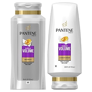 pantene volumizing shampoo and sulfate free conditioner for fine hair sheer volume 254 fl oz pack of 2