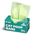 Panther Armor Cat Litter Bags, 100 Large Compostable Unscented Poop Bags -16x12in Super Large Kitty - Leak Proof Box Trash - Odor Proof Cat Disposal