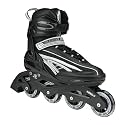 Panther Inline Skates for Men with Adjustable Strap, 82mm Wheels and Soft Boot Fit for Skating, Roller Derby, Street Hockey (7.0-Gray/Black)
