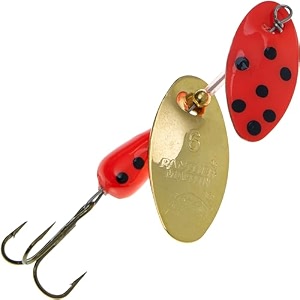 panther martin pmdf_1df_fltg dualflash fishing teardrop spinner lure - fluorescent orangegold - 1df 19 oz