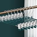 Pants Hangers with Clips Skirt Hangers, 12 Inch 20 Pack, Green