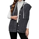 PAODIKUAI Women39s Oversized Denim Vest - Sleeveless
