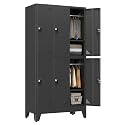 PAOFIN 67" H Metal Storage Locker Cabinet with 6 Doors and Hanging Rod