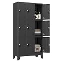 PAOFIN 67" H Metal Storage Locker Cabinet with 9 Doors