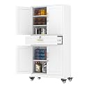 PAOFIN Metal Tall Storage Cabinet with Drawer and Locking Doors
