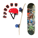 Papa Bear Avengers Skateboard with Safety Kit Combo for Kids Boys Girls Teens Beginners 23 inch x 6 inch Skateboard