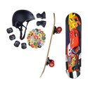 Papa Bear Cars Skateboard with Safety Kit Combo for Kids Boys Girls Teens Beginners 23 inch x 6 inch Skateboard