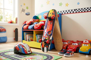 papa bear mcqueen cars skateboard double kick concave for kids boys girls teens beginners 23 inch x 6 inch skateboard