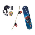 Papa Bear Spiderman Skateboard With Safety Kit Combo for Kids Boys Girls Teens Beginners 23 inch x 6 inch Skateboard