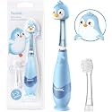 Papablic Toddler Sonic Electric Kids Toothbrush for Ages 1-3, Blue Penguin