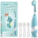 Papablic Toddler Sonic Electric Toothbrush Kids for Ages 1-3, Blue Dino