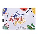 Papboo A4 Shine Design Artist Sketch Book - Drawing Book, with Back Support-140 GSM- 50 Pages- (Matte Finished Cover)…