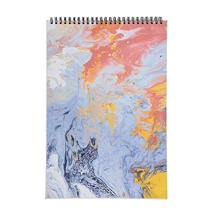 papboo marble art- a4 artist sketch book - drawing book with back support- 140 gsm- 50 pages- matte finished cover