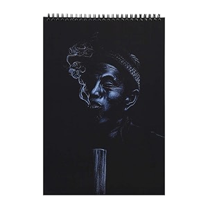 papboo old man art - a4 artist sketch book - drawing book with back support 40 gsm- 50 pages- matte finished cover sboldman1