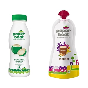 paper boat thandai 180ml pack of 6  paper boat coconut water 200ml pack of 6