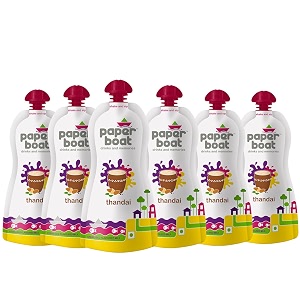 paper boat thandai 180ml pack of 6  paper boat jaljeera juice 200ml pack of 6