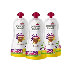 paper boat thandai milk beverage no added preservatives and colours pack of 3 180ml each