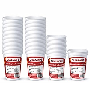 paper cups 100 pcs disposable cups 200 ml hot amp cold beverage tea cofee water cups for parties events offices and homes white