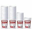 Paper Cups 100 Pcs, Disposable Cups, 200 ML Hot &amp; Cold Beverage Tea, Cofee, Water Cups for Parties, Events, Offices, and Homes, White