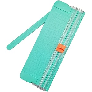 paper cutter a5 paper trimmer 85 inch cut with automatic hand safeguard and side ruler for scrapbooking coupon craft paper label and photo multicolor a5 size 8 inch cut
