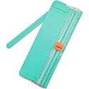 Paper Cutter, A5 Paper Trimmer 8.5 inch Cut with Automatic Hand Safeguard and Side Ruler for Scrapbooking, Coupon, Craft Paper, Label and Photo (Multicolor, A5 Size 8 Inch Cut)