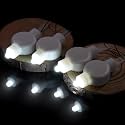 Paper Lantern Lights Battery Operated - Hanging LED Lights with Wire Bright Floral Lighting for Outdoor Indoor Wedding Camping Party Holidays Events Balloon Lanterns Last 36 Hours (White, 12 Pack)