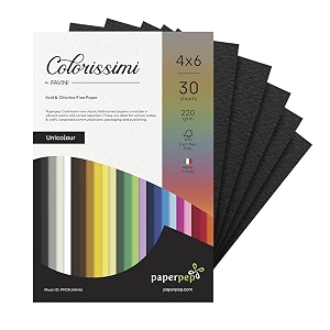 paper pep colorissimi card stock 220gsm 434x634 nero black unicolor pack of 30 sheets