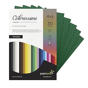 paper pep colorissimi card stock 220gsm 434x634 pino dark green unicolor pack of 30 sheets