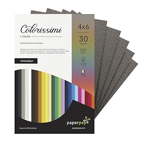 paper pep colorissimi card stock 220gsm 434x634 piombo dark grey unicolor pack of 30 sheets