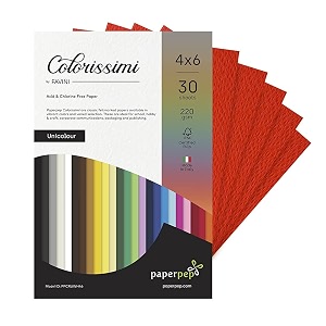paper pep colorissimi card stock 220gsm 434x634 scarlatto red unicolor pack of 30 sheets